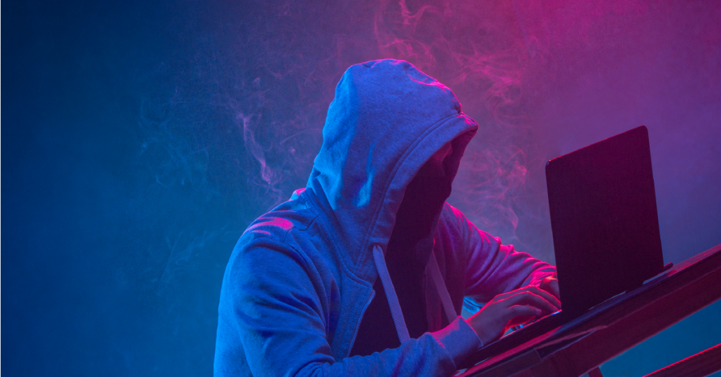 hacker in front of computer